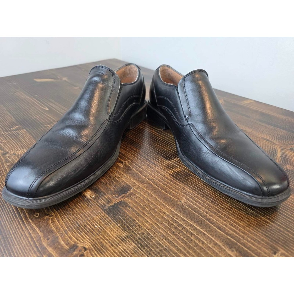 GH Bass & Co Glenn Men's Dress Shoes Size 11.5 M Black Leather Slip On Loafers - Picture 8 of 13